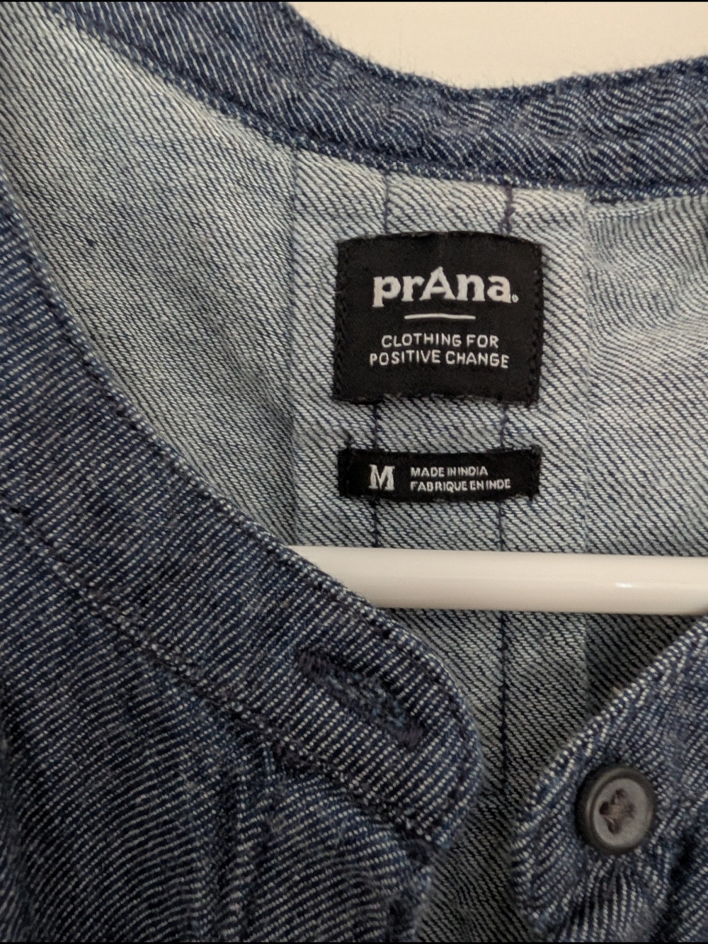 Prana Blue Denim-Look Tank Top